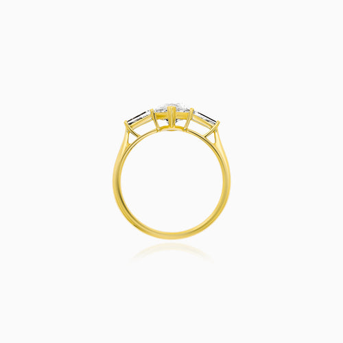 Marquise Lab-Grown Diamond Engagement Ring in Yellow Gold