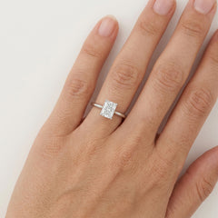 Rectangular Lab Diamond Engagement Ring