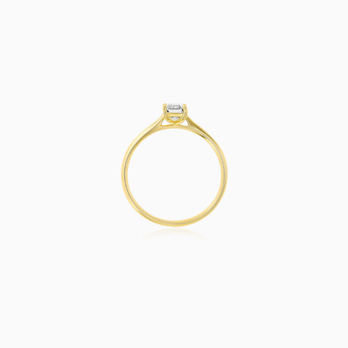Emerald Cut Lab Grown Diamond Engagement Ring