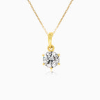 Přivesek Ze Žlutého Zlata Se Solitérním Diamantem