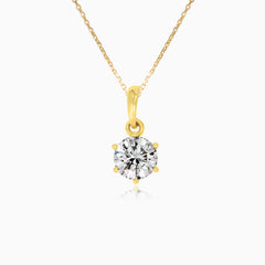 Přivesek Ze Žlutého Zlata Se Solitérním Diamantem