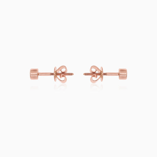 Náušnice S Diamanty Z Růžového Zlata