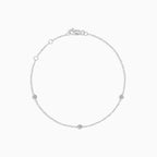 bezel-set-diBezel Set Diamond Bracelet In White Gold