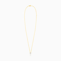 Minimalistický náhrdelník se solitérním diamantem