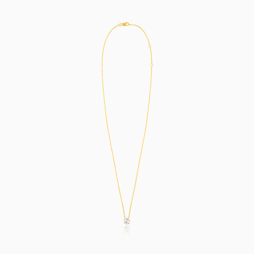 Minimalistický náhrdelník se solitérním diamantem