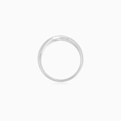 White Gold Diamond Twist Ring