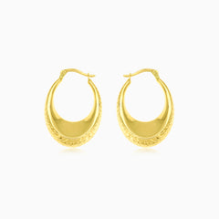 Sonnenlicht-Vertrauen Gelbgold Tropfen-Hoops