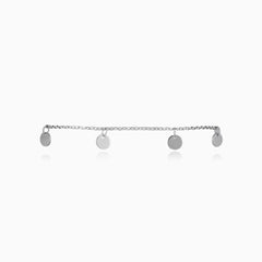 Pulsera colgante de plata de ley