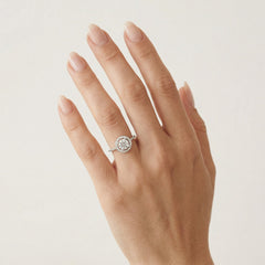 Women prong set cubic zirconia ring