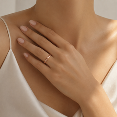Rose Gold Heart Band Ring