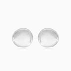 White gold stud earrings for men and women