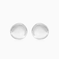 White gold stud earrings for men and women