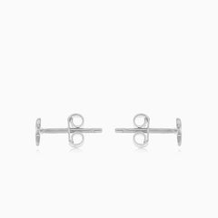 Glänzende Stern Weißgold Stecker