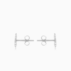 Pendientes con colgante infinito en oro blanco