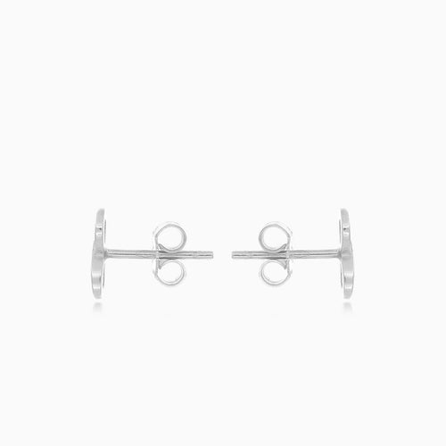 Pendientes con colgante infinito en oro blanco
