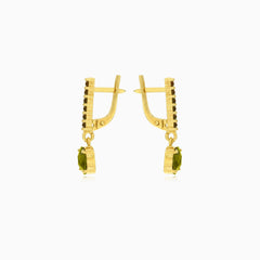 Podmanivé náušnice s vltavínem a granátem