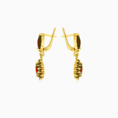 Okouzlující visací náušnice s granátem