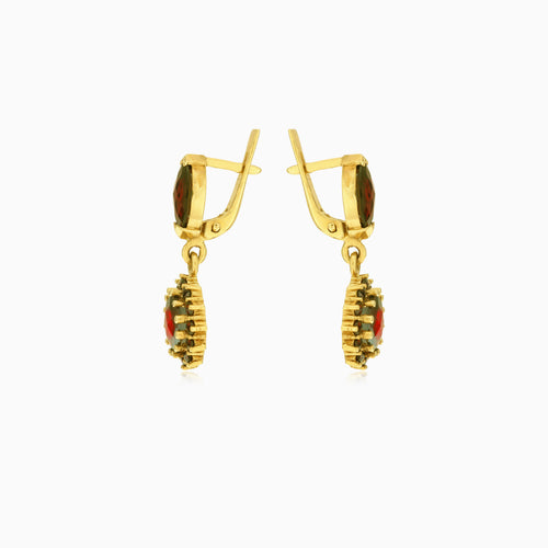 Okouzlující visací náušnice s granátem