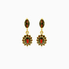 Okouzlující visací náušnice s granátem