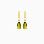 Celestial glow: moldavite dangle earrings