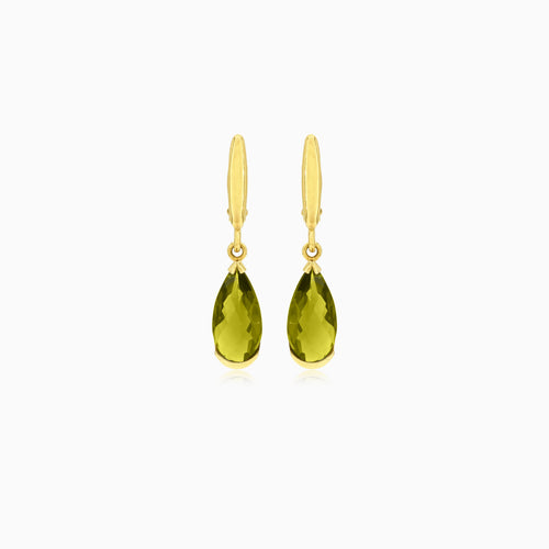 Himmlisches Leuchten: Moldavit-Ohrhänger