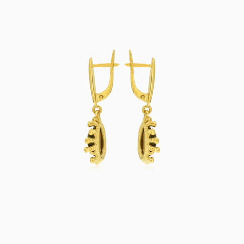 Garnet Oval Feinschliff Goldohrringe