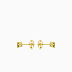Stylish moldavite studs