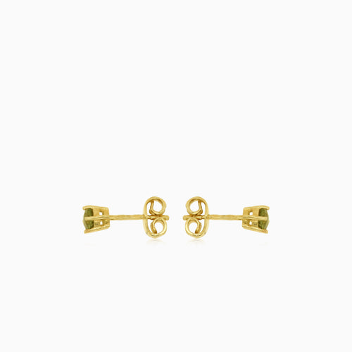 Stylish moldavite studs