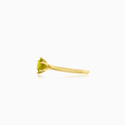Runde Moldavit-Gold-Eleganz