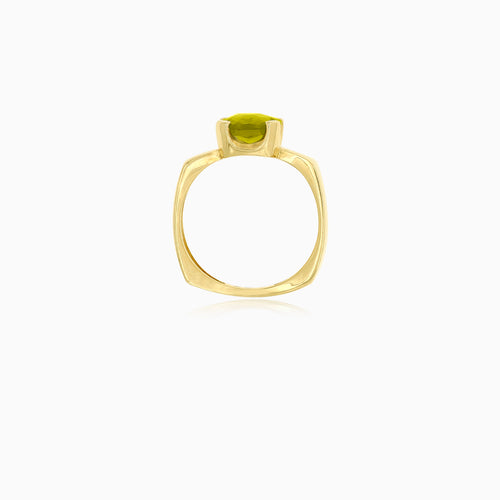 Mystische-Anziehungskraft-Moldavit-Kissen-Eleganz-Ring