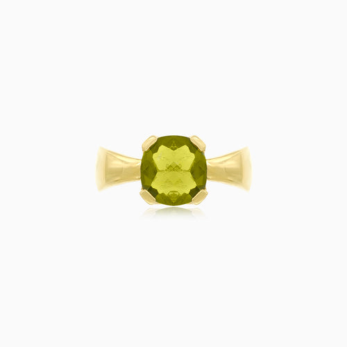 Mystische-Anziehungskraft-Moldavit-Kissen-Eleganz-Ring
