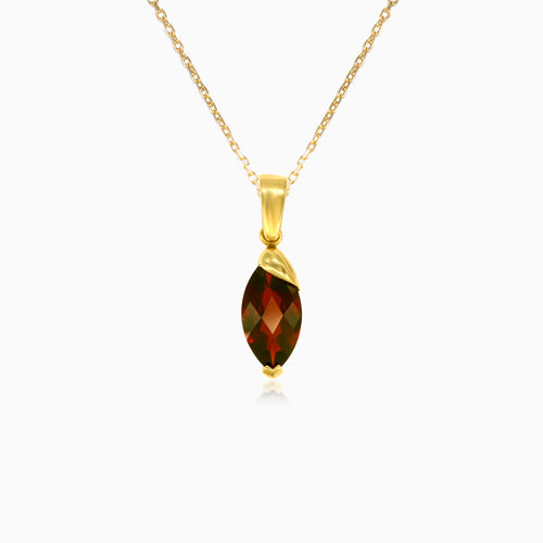 Eleganz im Marquise-Schliff Granat Anhänger