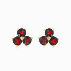 Vintage charm 14kt gold grapevine earrings