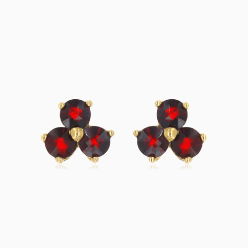 Vintage charm 14kt gold grapevine earrings