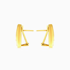 Zlaté náušnice s granátem v kanálkovém zasazení