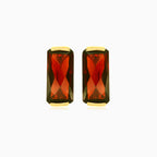 Boucles d’oreilles grappes radiantes en grenat au charisme lumineux