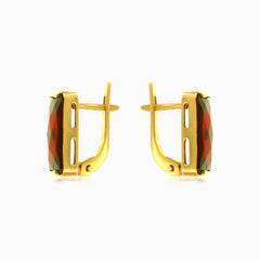 Boucles d’oreilles grappes radiantes en grenat au charisme lumineux