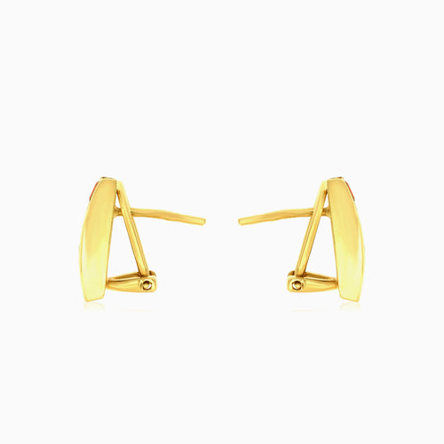 Zlaté náušnice se čtyřmi granáty