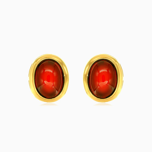 Ovale Cabochon-Goldohrstecker