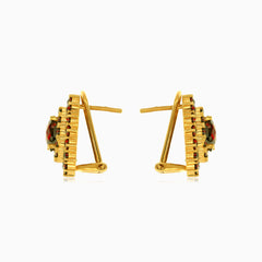 Náušnice ze zlata s granáty