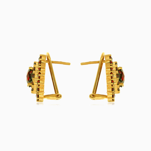 Náušnice ze zlata s granáty