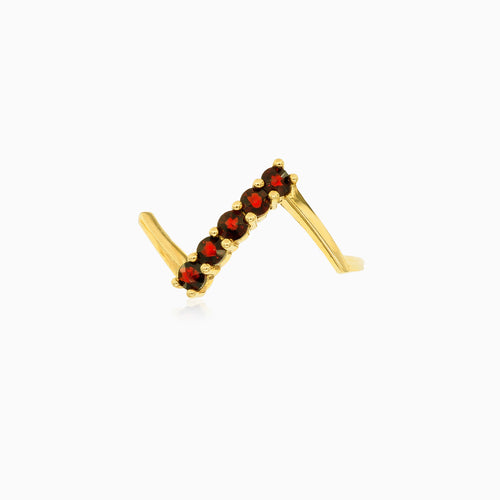 Eleganter 5-Steine-Goldring