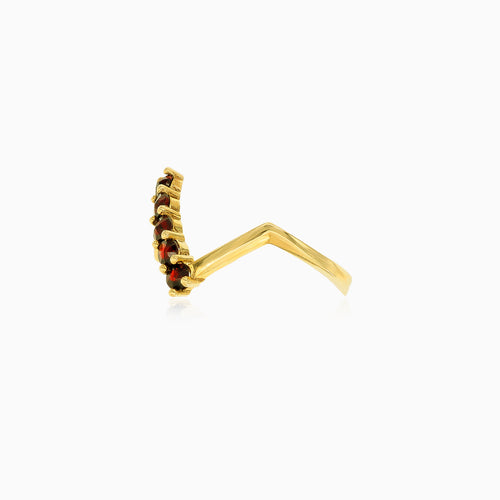 Eleganter 5-Steine-Goldring
