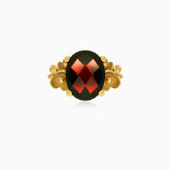 Artisan-Damenring aus Gold mit Granat