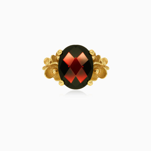Artisan-Damenring aus Gold mit Granat