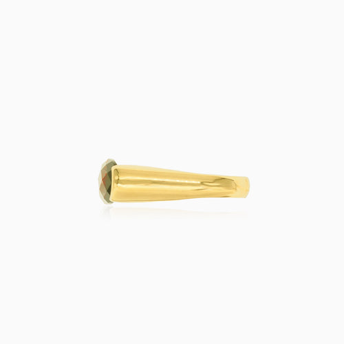 Eleganter Granat-Gold-Damenring