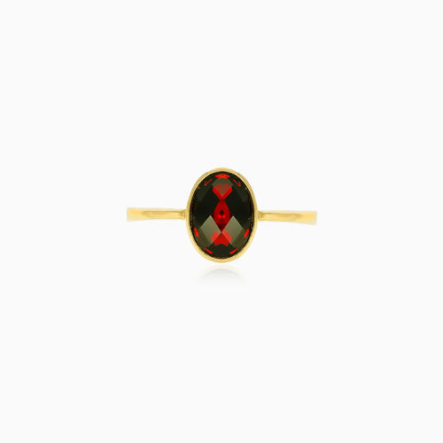Zeitloser ovaler Goldring