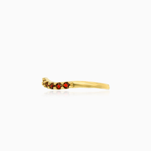 Stilvoller Granat-Damenring aus Gold