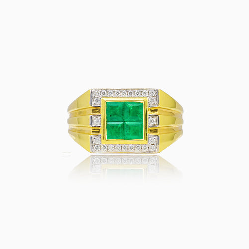 Ring mit Smaragd und Diamanten