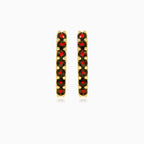 14kt garnet latch back drops